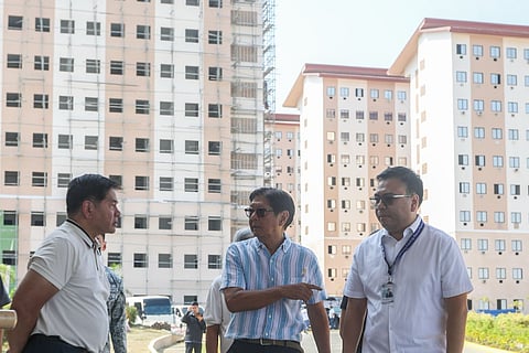 President Ferdinand Marcos Jr. and DHUD Jose Ramon Aliling inspected the Palayan City Township Project in Barangay Atate in Nueva Ecija on Thursday.