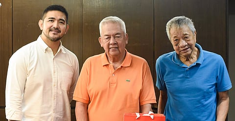 FORMER collegiate cage star BJ Manalo will run the show of the 19th FilOil EcoOil Pre-Season Cup starting next month with the help of former national team coach Joe Lipa (right) and Virgil Villavicencio (middle).