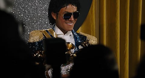 The "origin" and the "making" of Michael Jackson, portrayed here by his real-life nephew Jaafar Jackson.