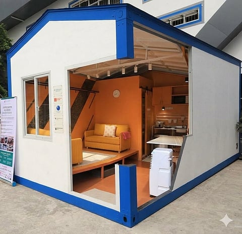 A PLASTIC house with its interior.