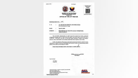 Laoag City reverts to five-day workweek starting 27 April
