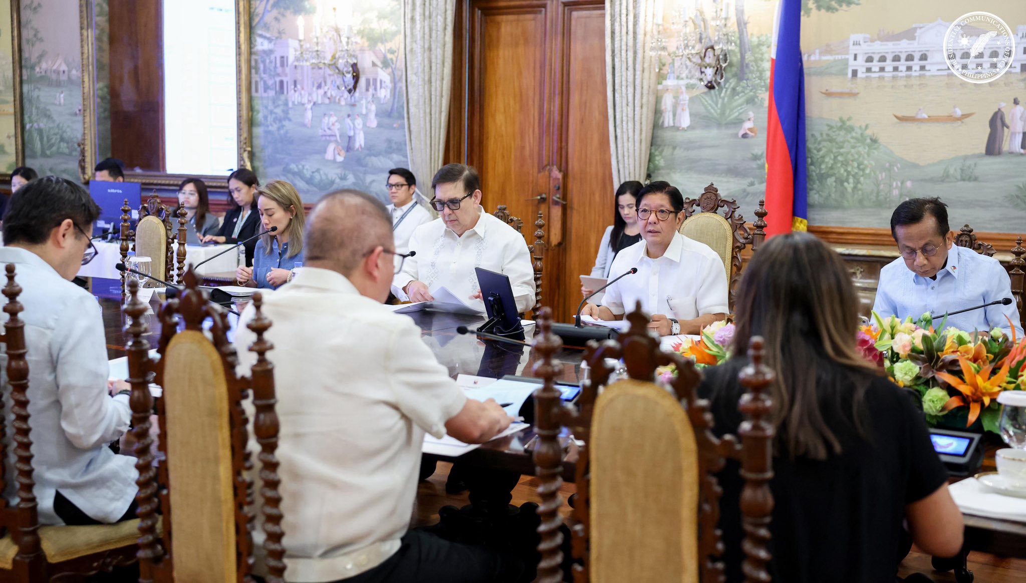 President Ferdinand Marcos Jr. presides the UPLIFT meeting on Tuesday in Malacanang Palace.