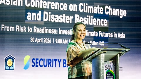 SENATOR Loren Legarda bares plan to introduce an anticipatory climate financing bill at the Asian Conference on Climate Change and Disaster Resilience on 30 April at the Asian Institute of Management in Makati City.