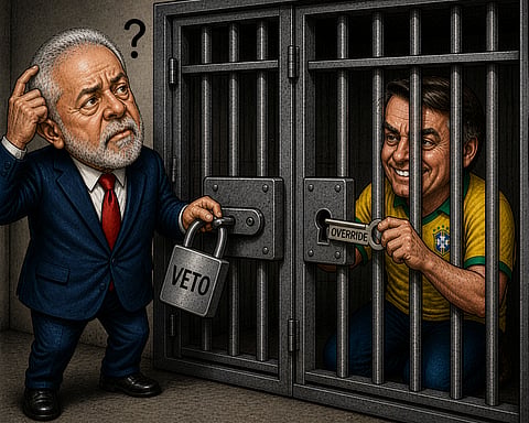 THE conservative-majority Congress reduces Bolsonaro’s prison term from 27 years to a little over two years.