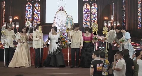 This years Hermanos and Hermanas for Manila Hotels Flores de Mayo headed by Manila Mayor Islo Moreno