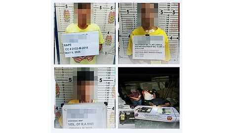 Suspects and evidence seized by Bulacan PPO during separate operations in the province on May 6.