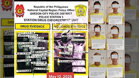 Six individuals arrested in Tandang Sora buy-bust operation, P50K illegal drugs seized
