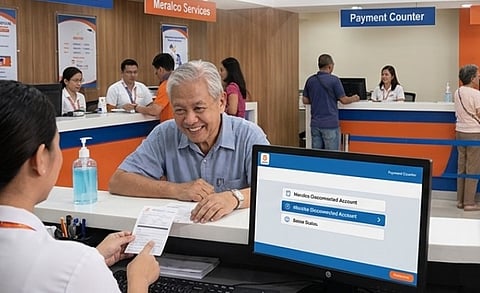 A CUSTOMER settles a disconnected Meralco account through Bayad, as the company expands its payment services nationwide to provide more accessible and convenient payment channels for Filipinos.