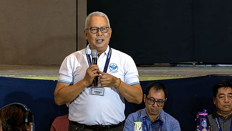 BRO. Jimmy Ilagan (left), Couples for Christ executive director with the members of the CFC International Council (Board of Trustees), speaks during the Metro Manila Mission Core Gathering as he announces the launch of Couples for Christ’s ‘Journey to 45’ countdown for the organization’s 45th anniversary celebration.
