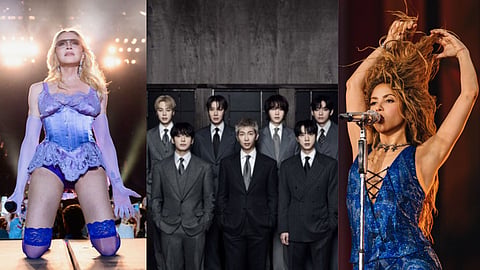 Madonna, BTS and Shakira.