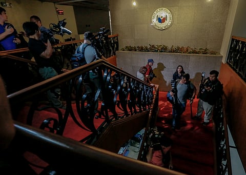 Media representatives vacated the Senate building after the shoot out.