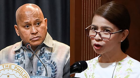 SENATOR Bato dela Rosa and Solicitor General Darlene Marie B. Berberabe