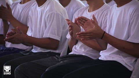 Children in Conflict with the Law (CICL) participated in the 20th Anniversary of the Juvenile Justice and Welfare Act held at Molave Youth Home in Payatas, Quezon City, 18 May. (Photo from DSWD)