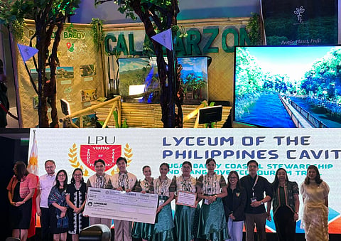 GATEWAY TO MANGROVE PARADISE: Lyceum of the Philippines - Cavite tourism team exhibited "Mangrove Magics: Smart, Sustainable and Community-led" as entry for the 2025 Tourism Start-Up Challenge by the Department of Tourism and Commission on Higher Education. The eco-tourism plan declared the regional winner for CALABARZON region during the awarding ceremony held Tuesday morning, 12 May, at Seda Vertis North, Quezon City. (TOP PHOTO BY: Sean Magbanua for the Daily Tribune, BOTTOM PHOTO COURTESY OF LPU-CAVITE College of International Tourism and Hospitality Management)