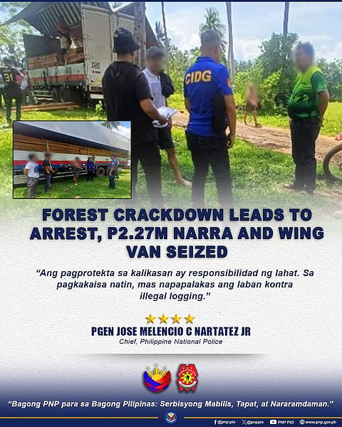 P2.27M Narra lumber, vehicle seized in Gingoog City