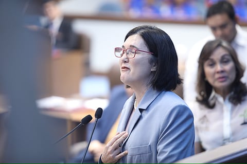Crying Senator Pia Cayetano