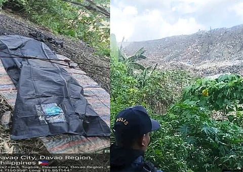 WEDNESDAY INCIDENT: A resident of Purok 8, Barangay New Carmen died after a trash slide occurred on Wednesday afternoon, May 20. The Davao City Police Office (DCPO), together with other agencies, continues search and retrieval operations for the two individuals still missing. (Photos from the Davao City Police Office)