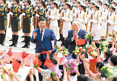 Xi Jinping and Donald Trump at 2026 Beijing Summit in China