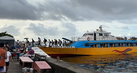 PASSENGERS disembark from a ferry plying between San Jose Dinagat Islands to Surigao City.