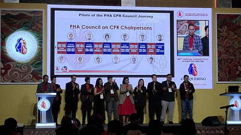 (May 26, 2026) The Philippine Heart Association presents the pilots of its cardiopulmonary resuscitation (CPR) in its 56th annual convention with the Philippine College of Cardiology (PCC). Photo/Jose Gole Cruz