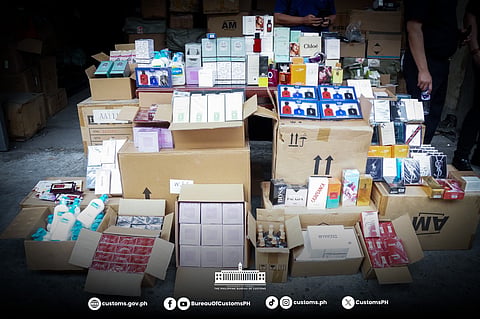 Some P841-million worth of alleged counterfeit goods were seized at a warehouse in Valenzuela City, Bulacan, according to a 28 May post by the Bureau of Customs (BOC).