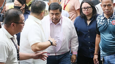 SUBMITTING himself to due process, Senator Jinggoy Estrada posts bail after the Sandiganbayan issued an arrest warrant over graft charges stemming from alleged kickbacks from anomalous Department of Public Works and Highways flood control projects. Estrada had previously faced plunder charges (and was acquitted) over the jueteng scandal and pork barrel scam.