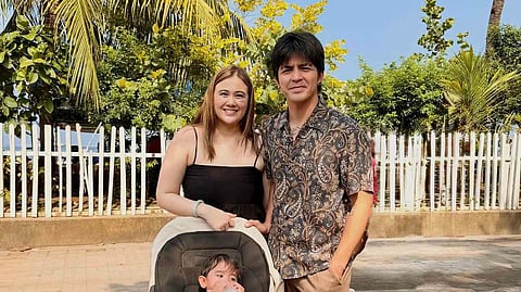 Nicole and Mark with daughter Mija.