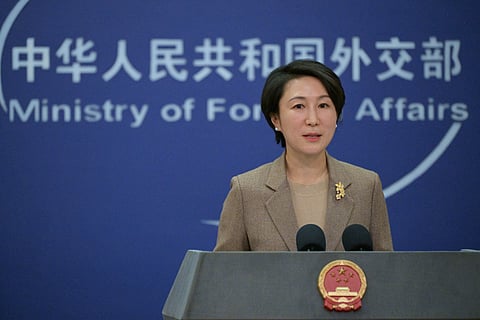 China's Foreign Ministry spokeswoman Mao Ning speaks during a press conference at the Ministry of Foreign Affairs in Beijing on January 15, 2024.