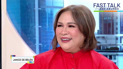 Janice de Belen in recent interview with Boy Abunda