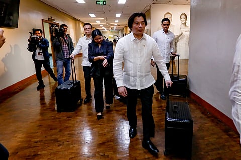 ATTY. MICHAEL POA, COUNSEL OF SARA DUTERTE, DELIVERS THE ANSWER