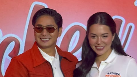 Coco Martin and Julia Montes during endorsement launch for Regasco