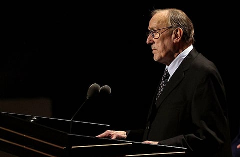SPRINGFIELD, MASSACHUSETTS - SEPTEMBER 11: Rick Adelman speaks during the 2021 Naismith Memorial Basketball Hall of Fame ceremony presented by Vlade Divac and Jack Sikma at Symphony Hall on September 11, 2021 in Springfield, Massachusetts. Maddie Meyer/Getty Images/AFP
