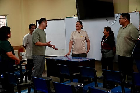 Vice President Sara Duterte participates in Brigada Eskwela activities at Diosdado P. Macapagal Elementary School in Quezon City on Tuesday, joining volunteers in preparing classrooms and school facilities ahead of the opening of School Year 2026-2027.