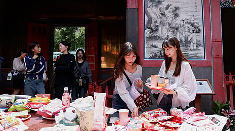 IN Taiwan, BTS supporters recently grabbed attention after assembling at Taipei’s renowned Bangka Longshan Temple to ask for divine help in obtaining tickets for the group’s upcoming concerts in Kaohsiung.
