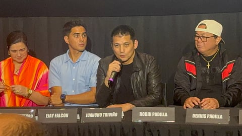 Senator Robin Padilla with his co stars in Bad Boy 3