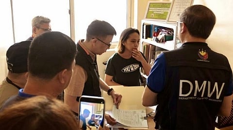 MIGRANT Workers Secretary Hans Leo Cacdac led the closure of an unauthorized training and assessment center in Barangay Bakilid, Mandaue City, following reports of alleged illegal recruitment.