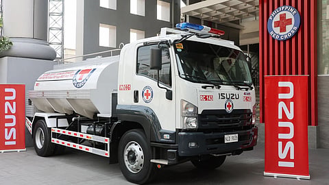 WATER tanker from ACMobility, Iconic Dealership Inc. and Isuzu Philippines will help the Philippine Red Cross deliver clean water during disaster response operations.