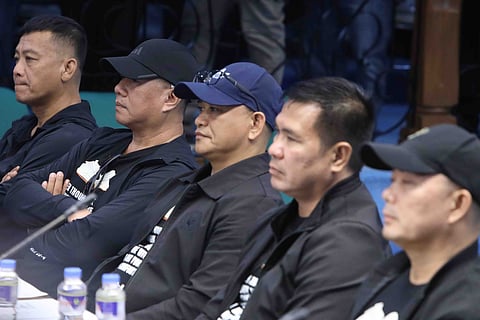 The supposed bagmen of former congressman Zaldy Co at the Senator Pia Cayetano-chaired Blue Ribbon committte on Thursday, 4 June.