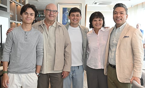 ACTOR and entrepreneur Matteo Guidicelli (center); with Paolo Guidicelli; Gianluca; and Giorgia Guidicelli with husband Department of Justice Undersecretary Ian Dato.