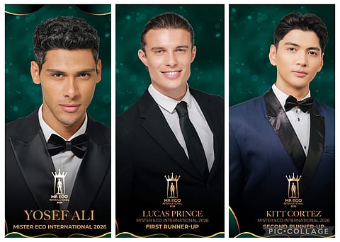 Mister Eco International 2026 Winners
Mister Eco International 2026 — Yosef Ali (Egypt)
First Runner-Up — Lucas Prince (France)
Second Runner-Up — Kitt Cortez (Philippines)