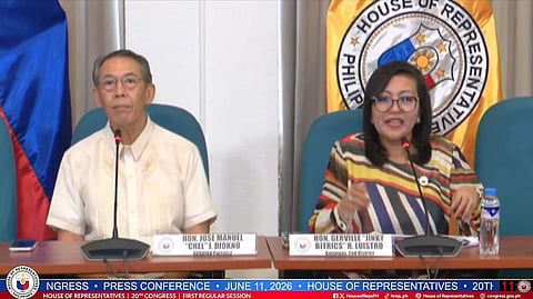 Sen. Chel Diokno and House prosecutor Gerville Luistro