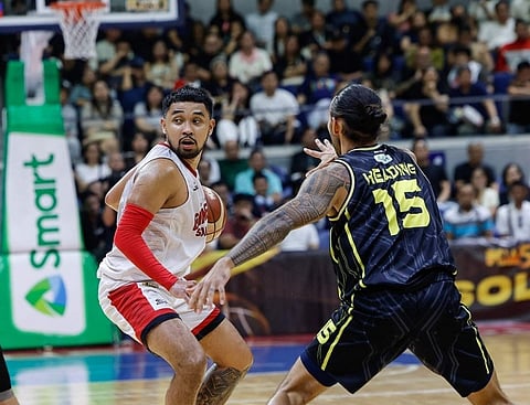 RJ Abarrientos of Barangay Ginebra continues to pose serious problems to TNT in their PBA Commissioner’s Cup best-of-seven title series.
