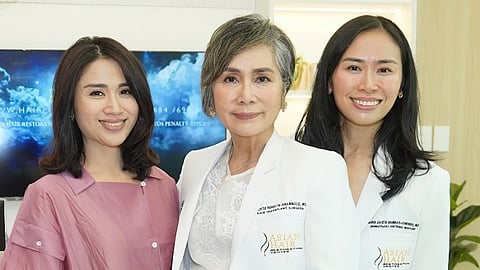 MARGAUX Arambulo-Lucena (managing director, Asian Hair Restoration Center); Dr. Julieta Peralta-Arambulo (president and founder, AHRC); and Dr. Maria Julieta ‘Mariel’ Arambulo-Cordero (Hair Transplant Associate physician, AHRC).