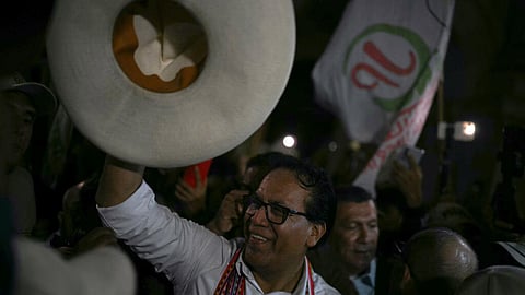 Protesters back Peru's leftist presidential bet