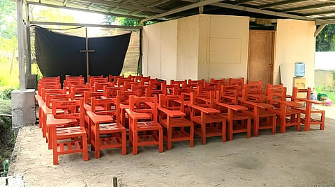 THE armchairs made from recycled plastic waste donated by Villar Foundation.