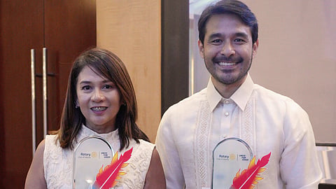 Vice president for News Programs and Specials and officer-in-charge of GMA News Michelle Seva and broadcast journalist Atom Araullo.