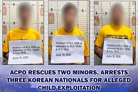Three Koreans arrested, two minors rescued in Angeles operation