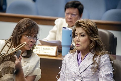 Cayetano-allied Senators Loren Legarda, Rodante Marcoleta and Imee Marcos.