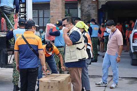 Office of Civil Defense - Bicol turn over hygiene kits and goggles to the Municipality of Guinobatan, the most affected area during the Mayon Volcano activity last month. (PHOTO COURTESY of OCD-Bicol, May 4, 2026)