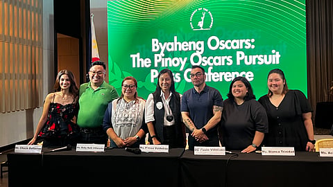 Jasmine Curtis-Smith, Chuck Gutierrez, Baby Ruth Villarama, Nessa Valdellon, FAP Director-General Paolo Villaluna and Bianca Trinidad.